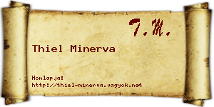 Thiel Minerva névjegykártya